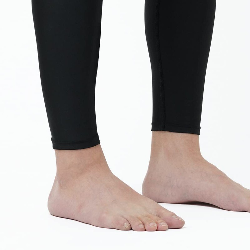 Gunze RIZAP Men's Compression Leggings, Hip Lifting, 10/4 Length, Black