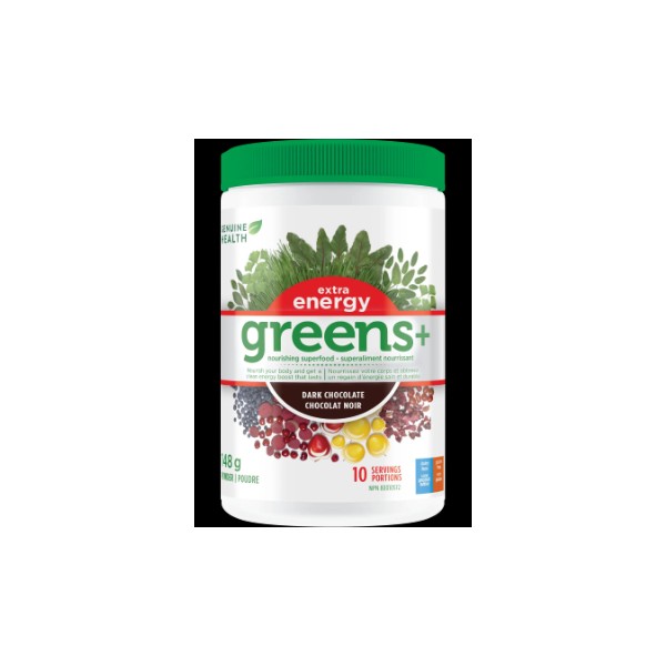 Genuine Health Greens+ Extra Energy (Dark Chocolate) - 148g