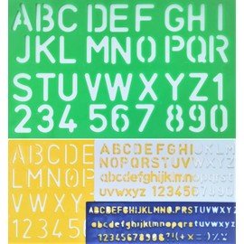 4 Alphabet Letter Number Stencils - Reusable - Ideal for Drawing, Painting, Learning and DIY