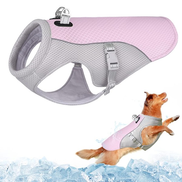 Dolahovy Dog Cooling Vest Harness,Breathable Mesh Dog Cool Jacket Adjustable
