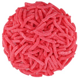 FirstChoiceCandy Sweet & Sour Gummy Worms, Multi Flavors and Solid Colors (2 Pound, Sour Red Strawberry)