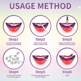 DIY Tooth Gem Kit for Teeth,Tooth Gem with 120 Sparkling Crystals, Professional Fashionable Teeth Jewelry Starter kit, DIY Crystals Jewelry Kit Teeth Gems Kit for Teeth (1Pack)