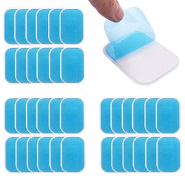Vastsea Pack of 60 Abdominal Trainer Gel Pads, Trainer Replacement Gel Pad, EMS Gel Pad, for Abdominal Trainer, EMS Trainer, Electric Muscle Stimulation