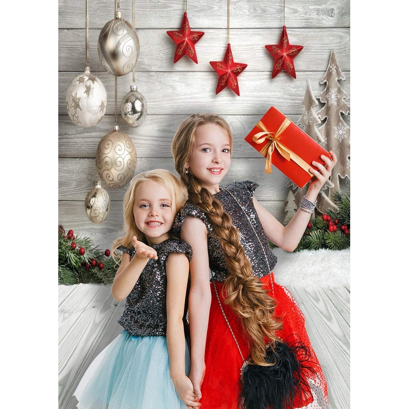 OUYIDA Christmas Theme 5X7FT Vinyl Seamless Pictorial Photography Background Computer-Printed