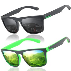 LEDING&BEST Sunglasses Polarised for Men Women Cool Fishing Driving Hiking Ultralight Unisex Classic Vintage Style Ultralight Shades Trave sun glasses UV Protection