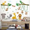 Large Jungle Animal Wall Decals, Animal Party Windows for Early