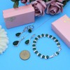 LMXXVJ Green Cubic Zirconia Necklace Ring Earrings Bracelet Jewelry Set