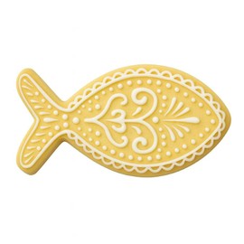 Christian Fish 4.25 Inch Cookie Cutter from The Cookie Cutter Shop – Tin Plated Steel – Made in the USA