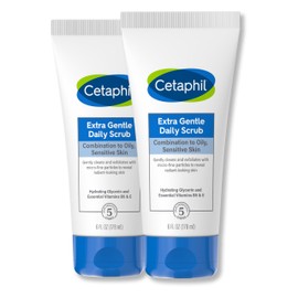 Cetaphil Cetaphil Exfoliating Face Wash, Extra Gentle Daily Face Scrub, Gently Exfoliates & Cleanses, For All Skin Types, Non-Irritating & Hypoallergenic, Suitable For Sensitive Skin, 6 Fl Oz, Pack of 2