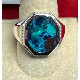 Natural Creations mens sterling silver ring Size 8 Shattuckite