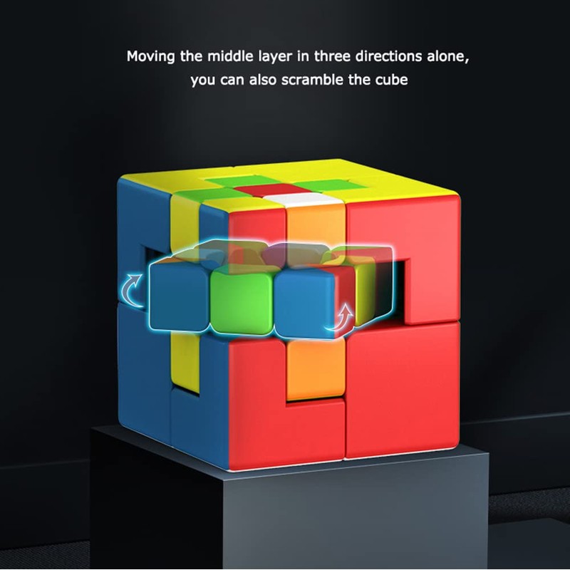AI-YUN 3x3 Puppet Speed Cube, 3x3 Bandage Magic Cube, Brain