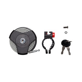 Bike Lock Roller Foldable Bicycle Cable Lock with Key Ideal for Bike, Electric Bike, Skateboards, Strollers, Lawnmowers - Retractable Lightweight Compact Bike Lock Made with Alloy Steel