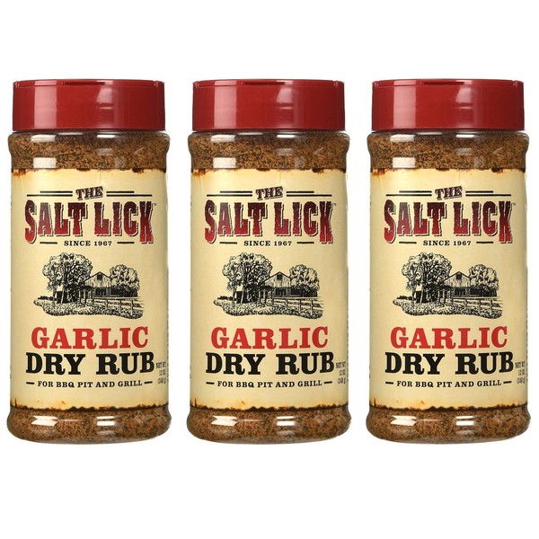 The Salt Lick BBQ Garlic Dry Rub 12 Oz (Pack of 3) by Salt Lick
