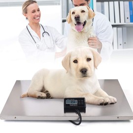 440Lbs x 0.2Lbs Livestock Scale Digital Livestock Scale,40.5x20.8inch Large Platform Pet Vet Scale Stainless Steel Shipping Scale for Vet Animal Pet Cat Dog Cattle