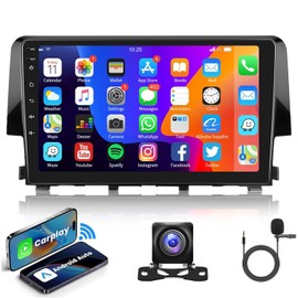Radio for Honda Civic 2016-2021, 9'' HD 1080P Touch Screen Upgrade Car Stereo with Bluetooth, Mirror Link GPS Navigation WiFi FM Backup Camera Audio Receivers Player