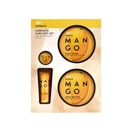 Extracts Mango Complete Gift Set: body scrub, hand cream, lip butter,body butter with natural extracts and oils