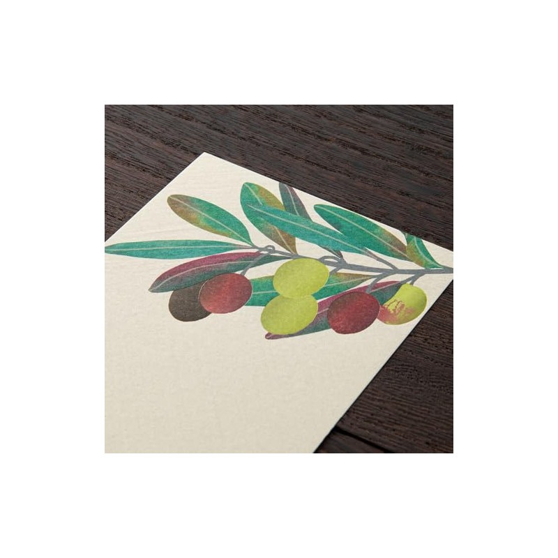 Midori 89592006 Single Pencil Notebook, Autumn Letter, Foil and Olive