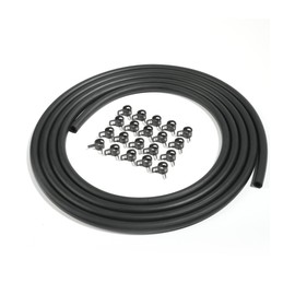 ESEWALAS 20pcs Fuel Line Kit,9.85 Feet 1/4 Inch ID Fuel Line Hose,2/5" (11mm) ID Hose Clamps,Suitable For Motorcycle Small Engines,Tractors,Mowing Machine,Snow Machine.