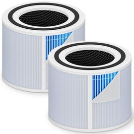 Core 300 Smoke Remover Replacement Filter for LEVOIT Core 300 Core 300-P Core 300S Core 300S-P Vortex Air Air Purifier, 4-in-1 High-Efficiency Activated Carbon, Core 300-RF-SR, 2 Pack, Blue