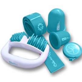 Stephanie Franck Beauty Anticellulite Set3 - One Massage Roller, Two Suction Pads (S+L), One Fitness Band (Pink)
