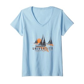 Womens University Florida Sailing Souvenir University V-Neck T-Shirt