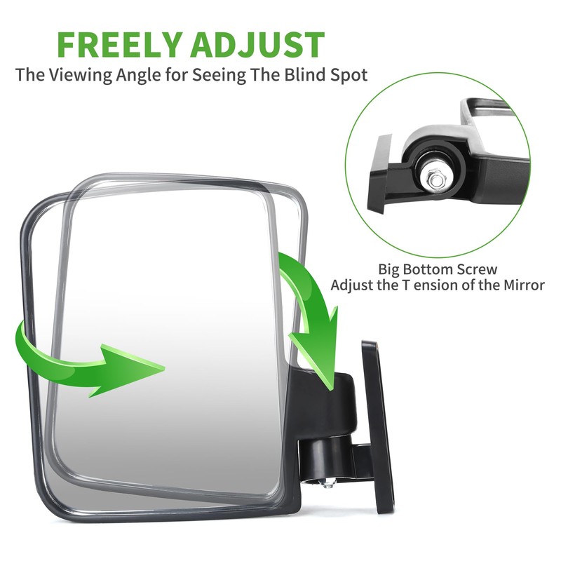 10L0L Universal Golf Cart Side Mirrors - Golf Cart Mirrors
