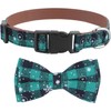 Christmas Dog Collar with Dog Bow Tie Removable Dog Collar