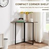 VECELO Corner Shelf, End Side Tables, Triangle Shelves with Metal