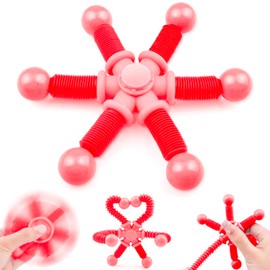 Fidget Toys for Kids Adults, 1Pc Fidget Spinner Toys, Sensory Toys for Kids, Easter Basket Stuffers Valentine Gifts for Kids, Gifts for Men Women Kids Thanksgiving Birthday Christmas Party (Red)