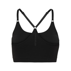 ONLY Damen Sport BH ohne Bügel | Schmale Träger Nahtloser Bustier Bra | Herausnehmbare Cups Crop Top ONPLEA, Farben:Schwarz, Größe:40