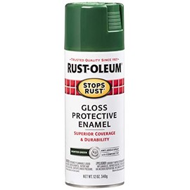Rust-Oleum 7738830-2PK Stops Rust Spray Paint, 12 Ounce (Pack of 2), Gloss Hunter Green, 2 Piece