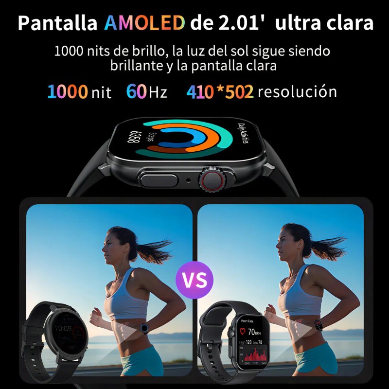 Smartwatch Reloj Inteligente Bluetooth Llamada Filwans Gts 2.01 Amoled Pantalla