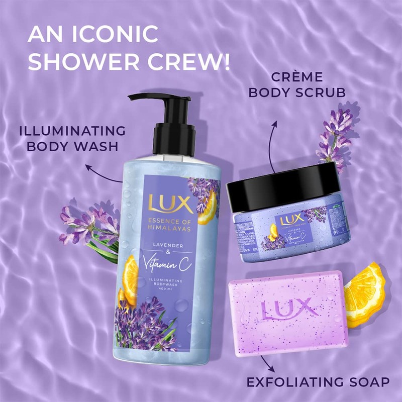 LUX LAVENDER & VIT C CREME BODY SCRUB, 300gm