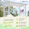 Dura-Trel Elmwood Arbor, Vinyl Garden Archway for Outdoors, 57" x