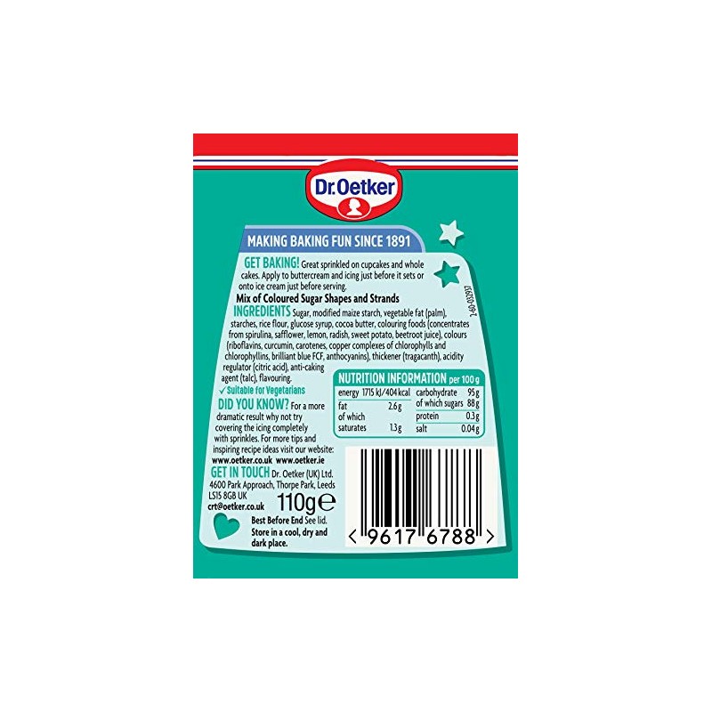 Dr. Oetker Unicorn Confetti Sprinkles, 110g