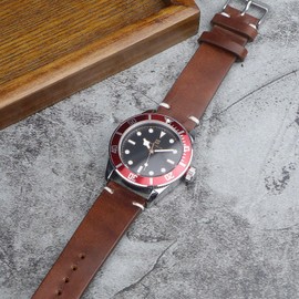 WOUKUP Vintage Leather Watch Band Quick Release Replacement Genuine Watch Strap 18mm 19mm 20mm 22mm for Men and Women