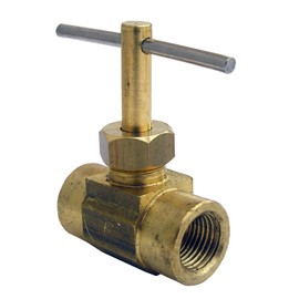 LASCO 17-1701 1/8-Inch Female Pipe Thread by 1/8-Inch Female Pipe Thread Straight Brass Needle Valve