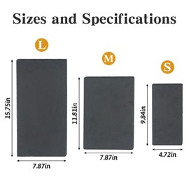 VCEPJH Large Reptile Basking Platform 2 Pcs Bearded Dragon Basking Rock Natural Reptile Food Bowl 15.75 x 7.87 inch Feeding Slate Rock for Lizard Tortoise Turtle Chameleon Gecko Frog Snake