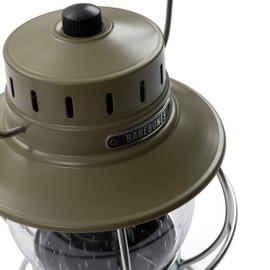 Barebones Railroad Lantern - Camping Lanterns with Rechargeable Battery - Outdoor Lights with Vintage Lantern Inspiration (Olive Drab)