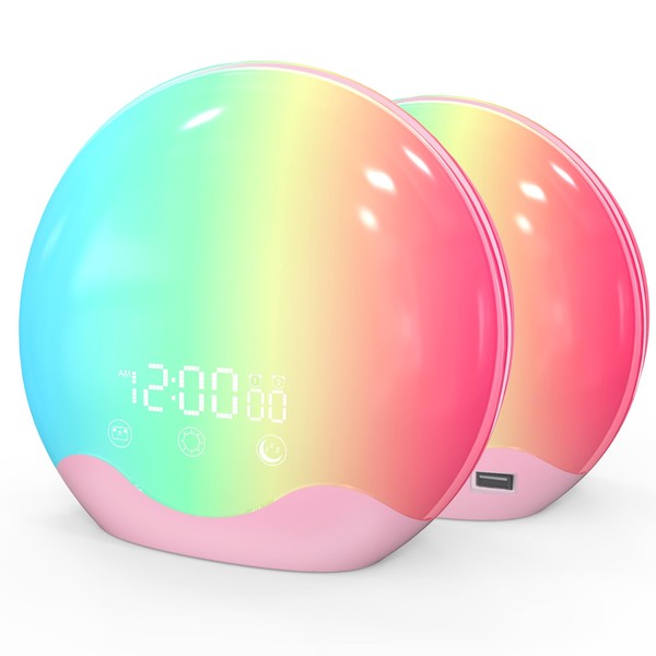 Cadrim Sunrise Alarm Clock Wake Up Light Two-sided Simulation Sunrise