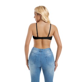 Women's Cotton T-Shirt Bra, Comfortable Fit, Steel Ring Support, B and C Cups (US, Cup Band, B, 38, Black)