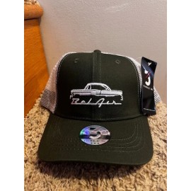 THREE IN Bel Air Embroidered Hat 1957 Chevy Antique American Collector Car Hat NWT