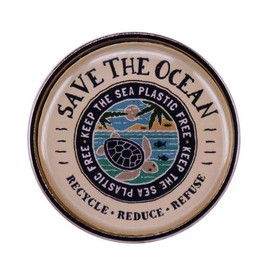 Save The Ocean Lapel Pin Badge Pin Environmentalism Badge Enamel Badges Lovely Button Turtle Brooch