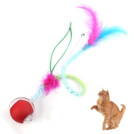 Erhalithegro Interactive Cat Toy Automatic Cat Toy Cat Toy Ball 2025 New Interactive Ball for Dogs Moving Dog Toy Automatic Rolling Ball Toy Electric Dog Balls for Cat/Dog (Red)