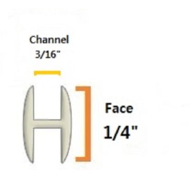 Cascade metals 1/4" Round H Lead Came Stained Glass Supplies (6 feet) RH-7