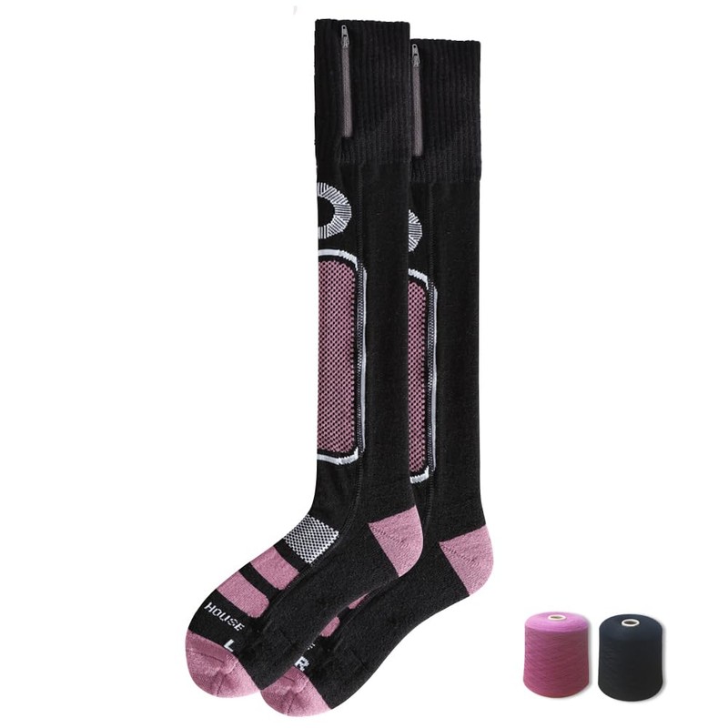 EnerWear Unisex Battery Heated Knee High Merino Wool Socks (US,