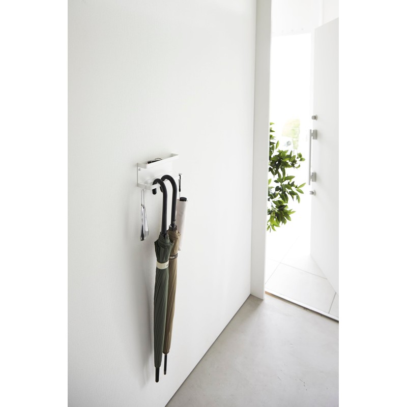 Yamazaki 6693 SMART White Steel Umbrella Holder Wall Mounted Minimalist