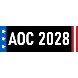 AOC 2028 Sticker Alexandria Ocasio-Cortez Bumper Sticker
