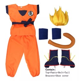 Cosplay Disfraz Completo De Goku Para Hombre 170-180 Cm