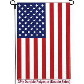 Kmxzint USA Garden Flag Small American Patriotic Garden Flags for Outside 12x18 Double Sided 3Ply Polyester 4th of July Garden Flag Memorial Day Flag Outdoor House Yard Lawn Holiday Decorations